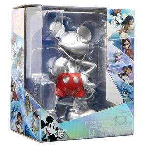 Disney Dancing Mickey Mouse Figure 100th Anniversary Mickey in Silver VERY RARE
